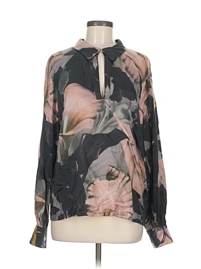 Pre-owned Munthe Long Sleeve Blouse In Black