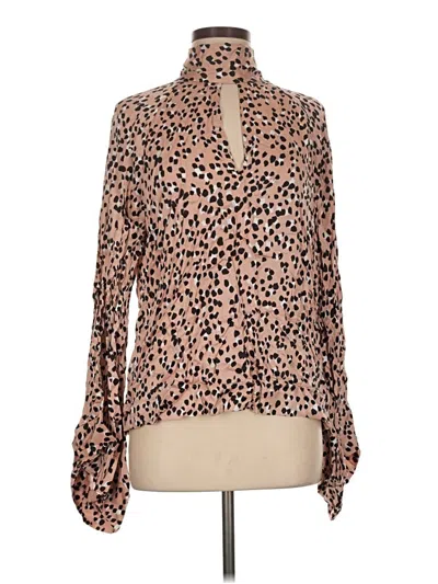 Pre-owned Munthe Long Sleeve Blouse In Brown