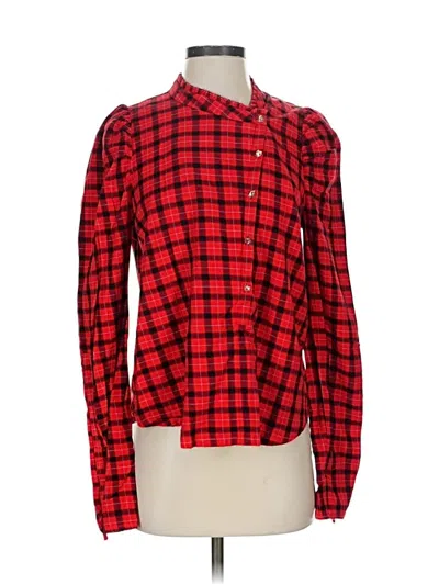 Pre-owned Munthe Long Sleeve Blouse In Red