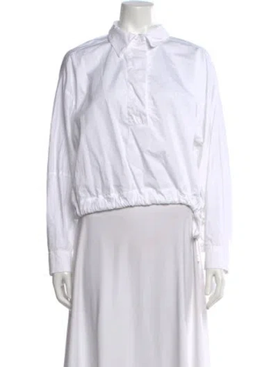 Pre-owned Munthe Long Sleeve Blouse In White