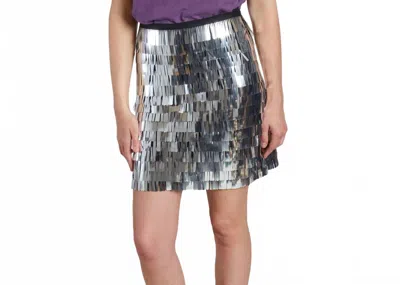 Munthe Loraine Sequin Skirt In Silver In Multi