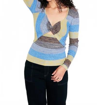 Munthe Micronesia Long Sleeve Knit Sweater In Mix In Animal Print