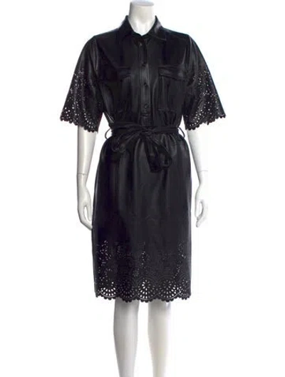 Pre-owned Munthe Midi Length Dress In Black