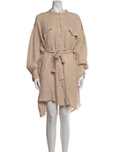 Pre-owned Munthe Midi Length Dress In Neutrals