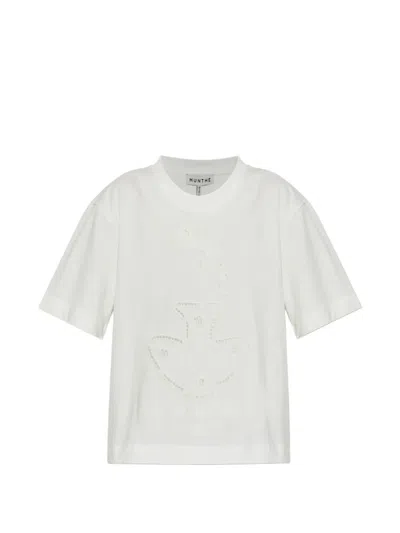 Munthe Nellamy Broderie-anglaise Cotton T-shirt In White