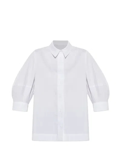 Munthe Nust Embroidered Puff-sleeve Shirt In White