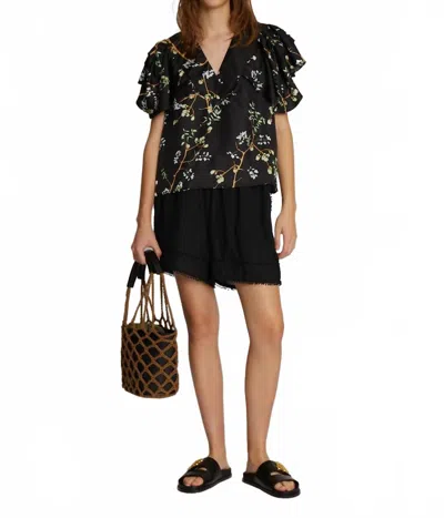 Munthe Opi Silk Top In Black