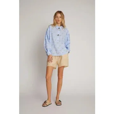 Munthe Ovimo Checked Detailed Blouse In Blue