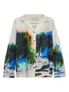 Munthe Painted Silk Shirt In Multi
