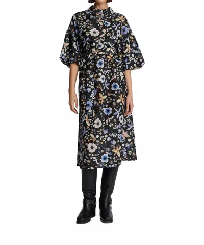 Munthe Palmetto Floral Dress In Black