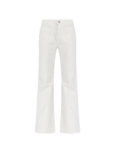 Munthe Patch-pocket Flared Trousers In White