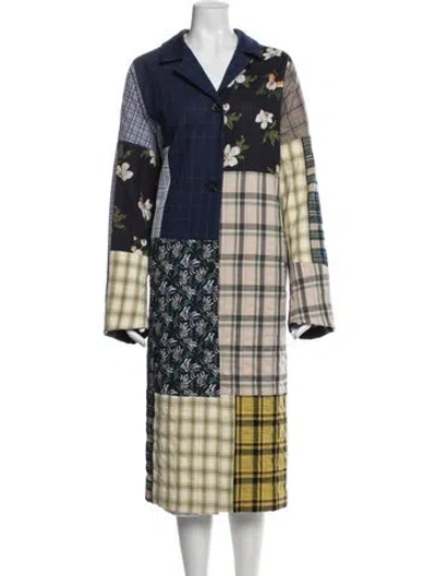 Pre-owned Munthe Patterned Coat In Brown