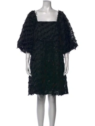 Pre-owned Munthe Patterned Mini Dress In Black