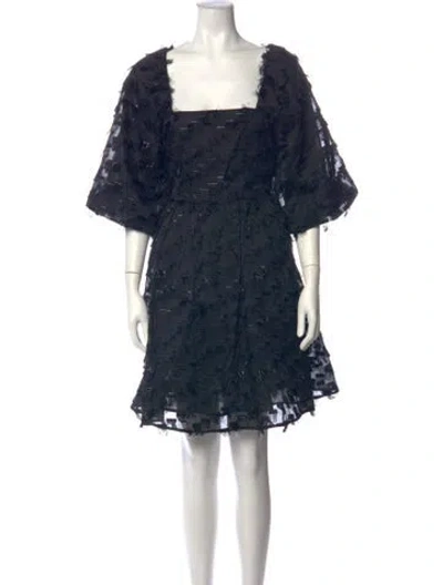 Pre-owned Munthe Patterned Mini Dress In Blue