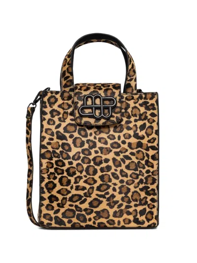 Munthe Pazzie Leopard-print Tote Bag In Brown