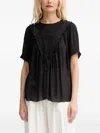 Munthe Perilla Ruffled Top In Black