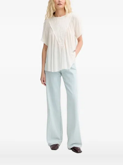 Munthe Perilla Ruffled Top In Yellow