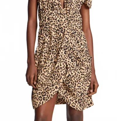 Munthe Pim Dress In Camel In Animal Print