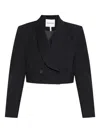 Munthe Pinstripe Cropped Blazer In Black