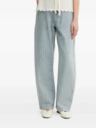 Munthe Pinstripe Jeans In Blue