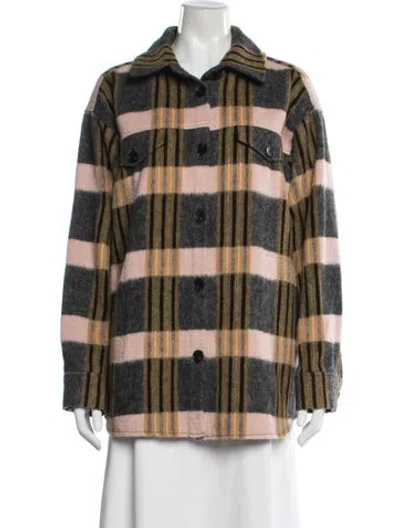 Pre-owned Munthe Plaid Print Jacket In Multi