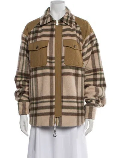 Pre-owned Munthe Plaid Print Jacket In Neutrals