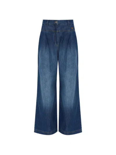 Munthe Pleated Wide-leg Jeans In Blue