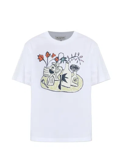 Munthe Print T-shirt In White