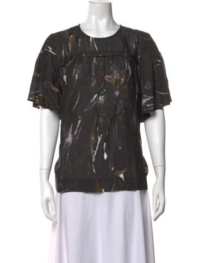 Pre-owned Munthe Printed Crew Neck Blouse In Multicolor