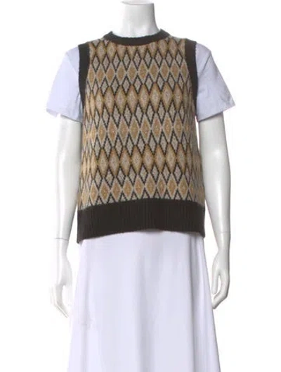 Pre-owned Munthe Printed Crew Neck Sweater In Multi