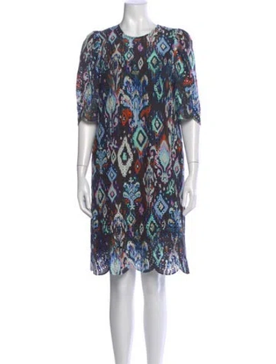 Pre-owned Munthe Printed Knee-length Dress In Blue