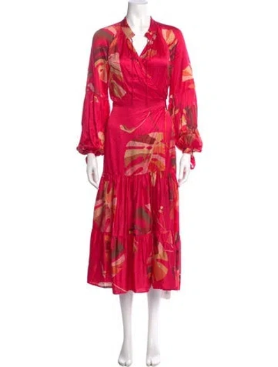 Pre-owned Munthe Printed Long Dress W/ Tags In Pink
