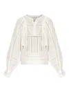 Munthe Puff-sleeve Embroidered Blouse