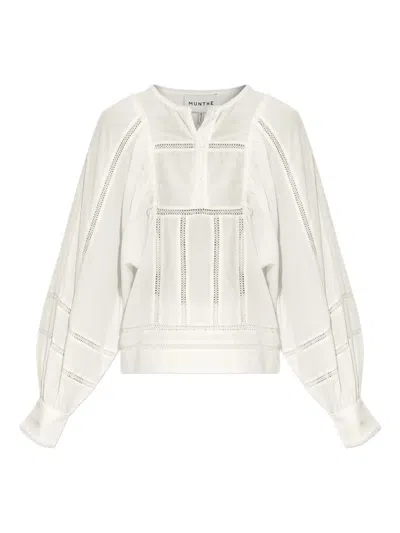 Munthe Puff-sleeve Embroidered Blouse