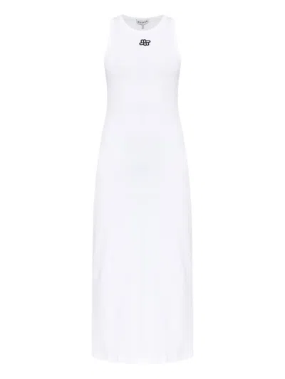 Munthe Ribbed Sleeveless Midi Dress In White