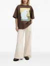 Munthe 로쉬 와이드 진 In Brown
