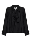 Munthe Ruffled-cuff Blouse In Black