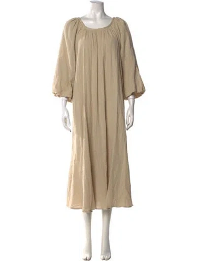 Pre-owned Munthe Scoop Neck Long Dress In Neutral