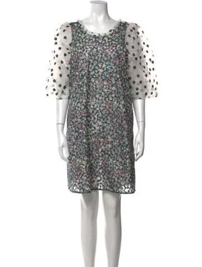 Pre-owned Munthe Scoop Neck Long Dress In Neutrals/white