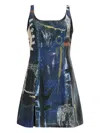 Munthe Sequin Abstract-print Mini Dress In Blue