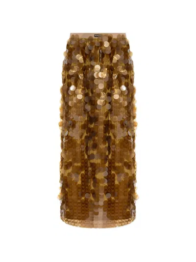 Munthe Sequined Mini Skirt In Brown