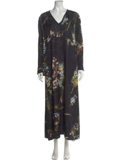Pre-owned Munthe Silk Long Dress In Multi