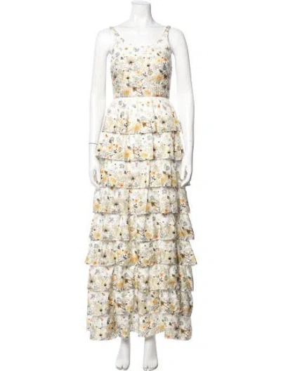 Pre-owned Munthe Silk Long Dress W/ Tags In Neutral