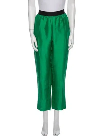 Pre-owned Munthe Silk Sweatpants In Green