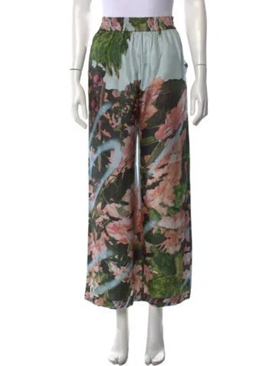 Pre-owned Munthe Silk Wide Leg Pants W/ Tags In Green