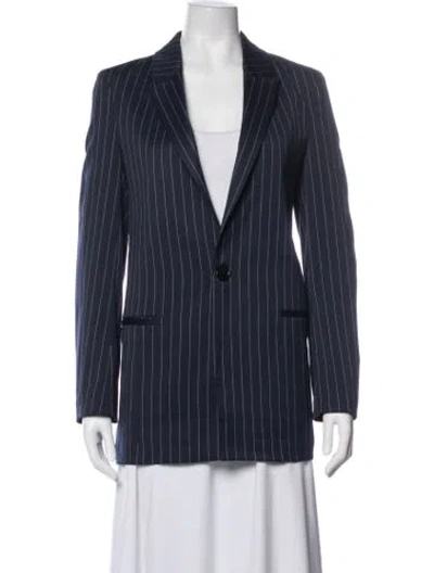 Pre-owned Munthe Striped Blazer In Blue