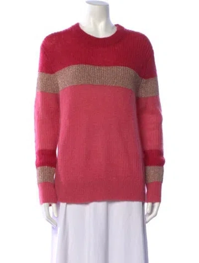 Pre-owned Munthe Striped Crew Neck Sweater In Pink