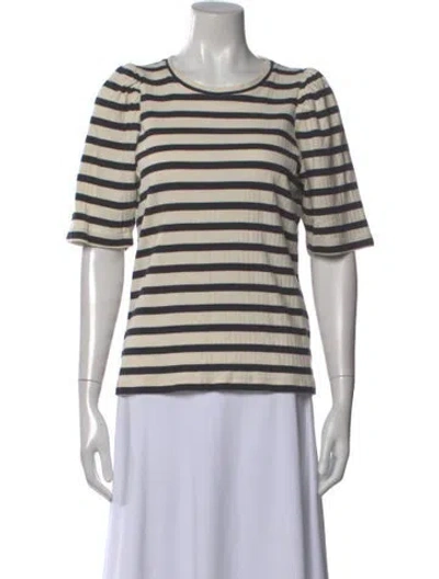 Pre-owned Munthe Striped Crew Neck Top In Neutral