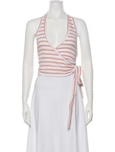 Pre-owned Munthe Striped Halterneck Top In Pink