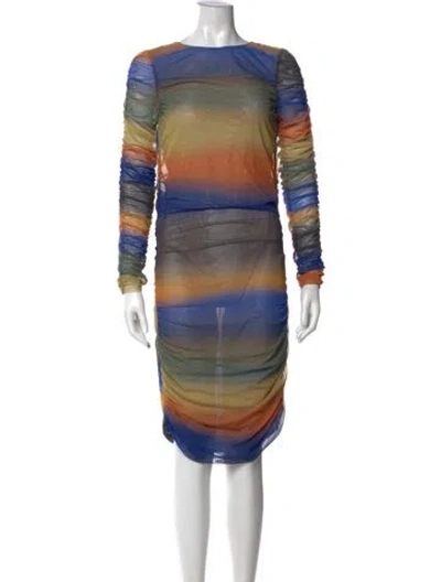 Pre-owned Munthe Striped Knee-length Dress In Multi